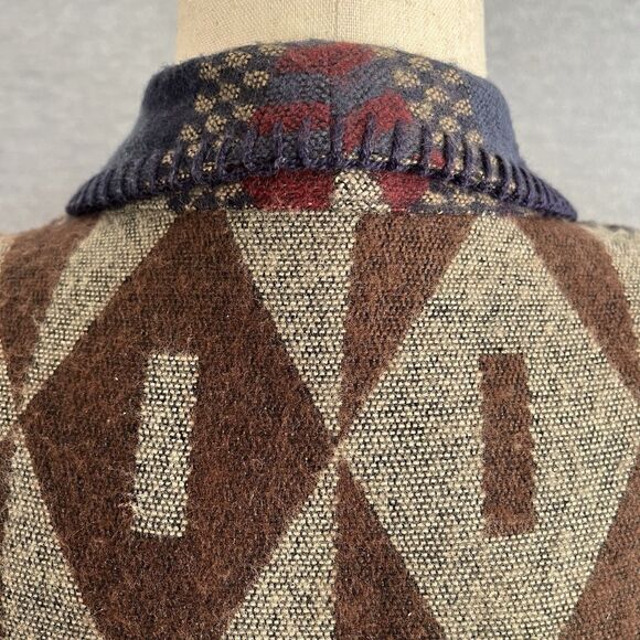 David Paul Southwestern Jacket Womens L Burgundy Aztec Tribal Country Rodeo Vtg - Picture 10 of 16